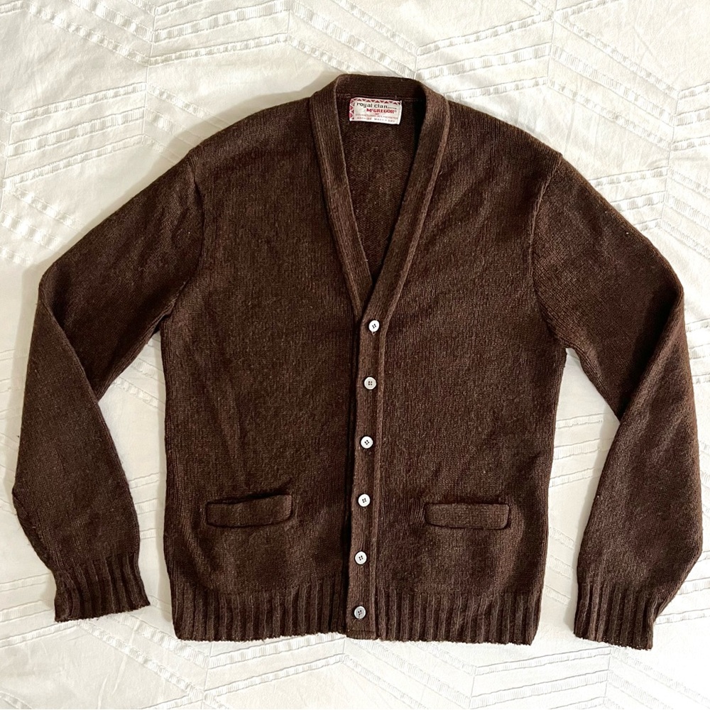 Vintage Royal Clan McGregor Brown Cardigan
